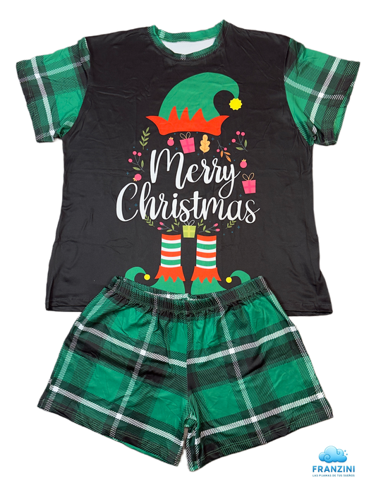 Pijama Navideña Short y Pullover - Mujer Talla Plus