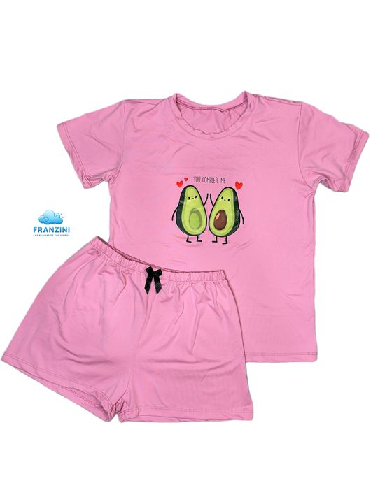 Pijama Set Clásico Short y Pullover - Talla Única
