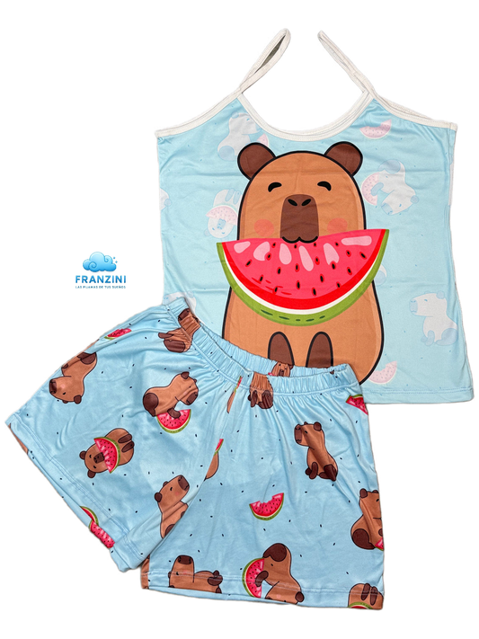 Pijama Short con Tirantes - Talla Única