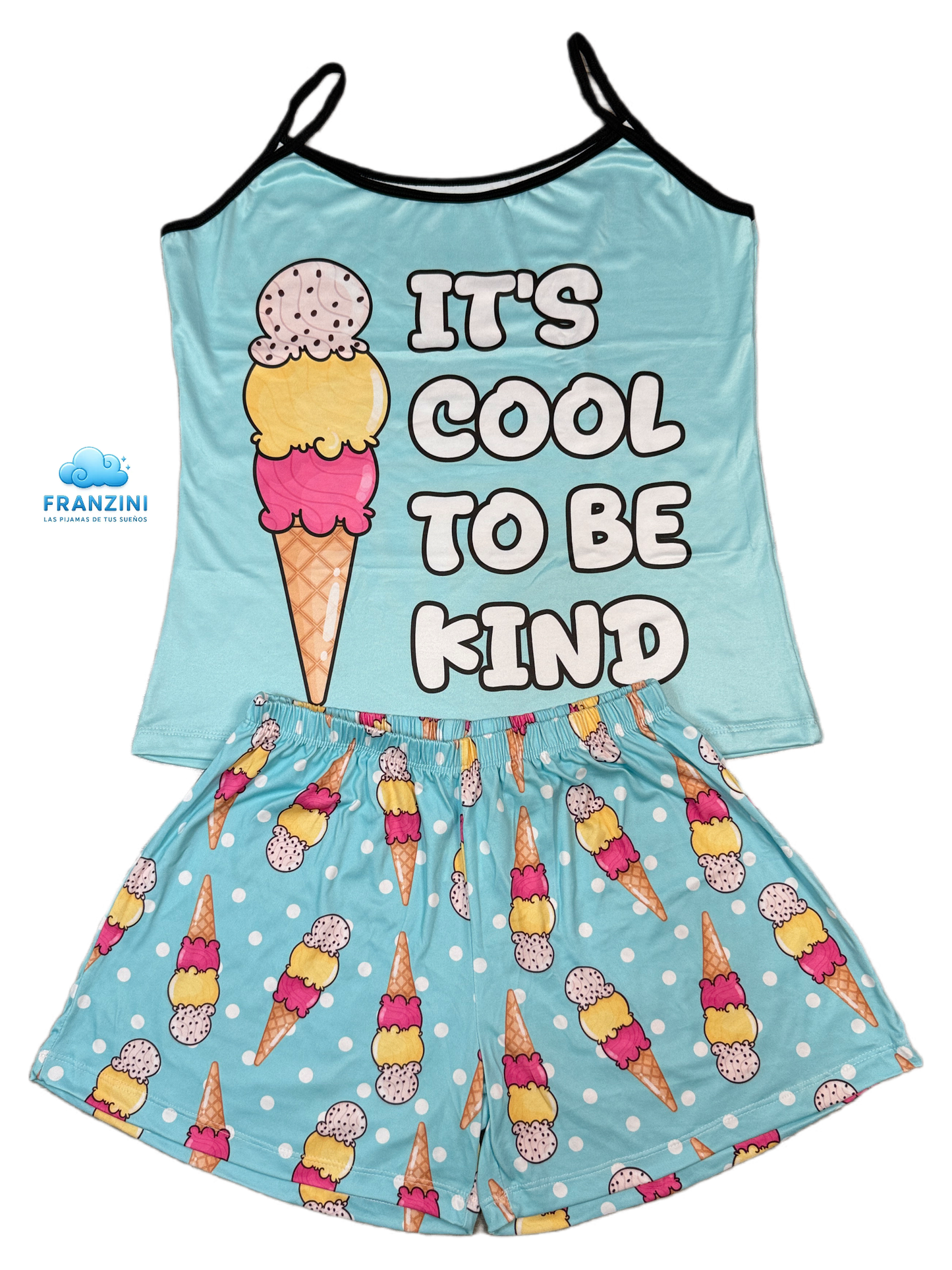 Pijama Short con Tirantes - Talla Plus