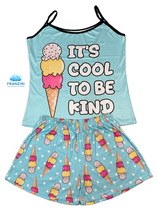 Pijama Short con Tirantes - Talla Plus