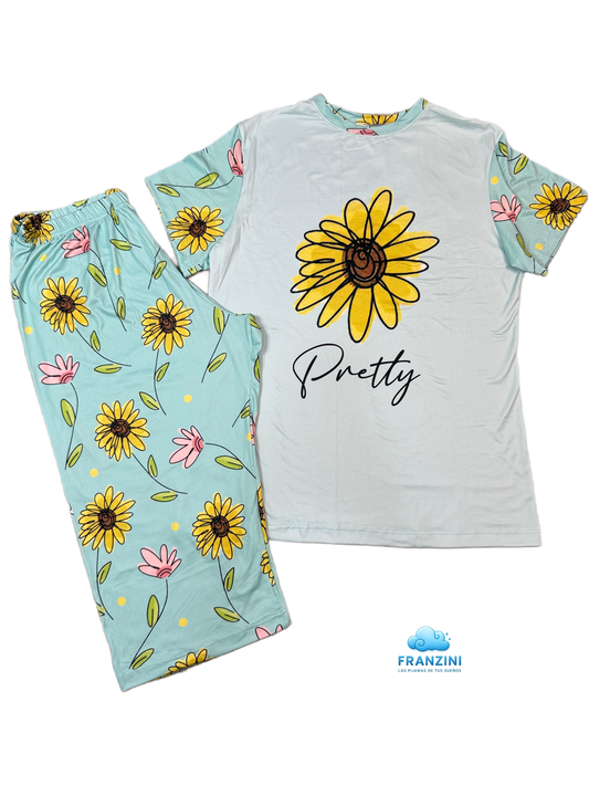 Pijama Capri con Pullover - Talla Plus